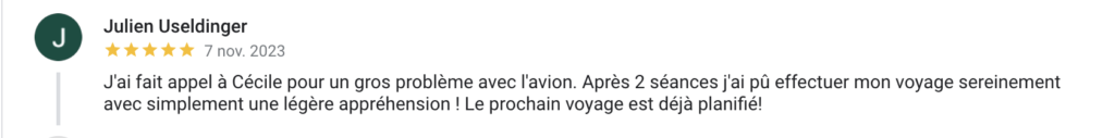 Peur de l'avion thérapie en ligne vision téléconsultation