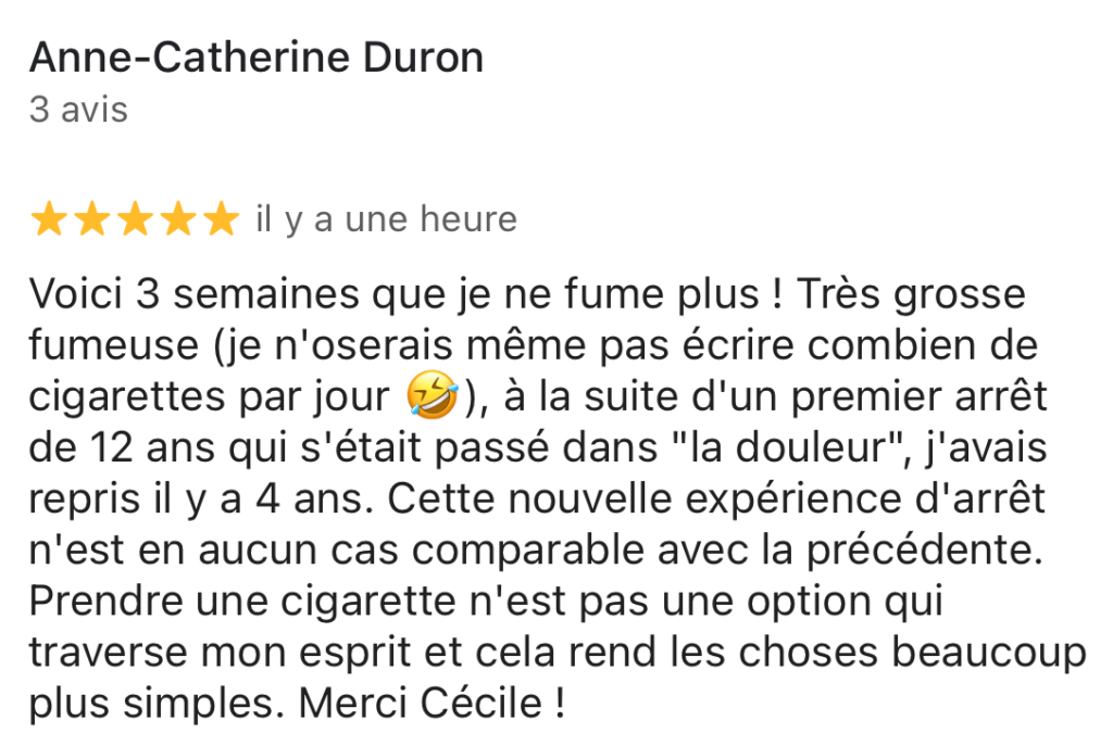 Hypnothérapie contre la cigarette électronique en 1 séance