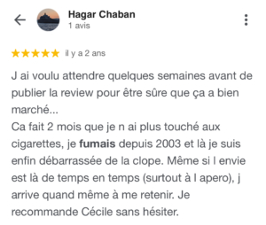 Hypnose pour arrêter de fumer Paris